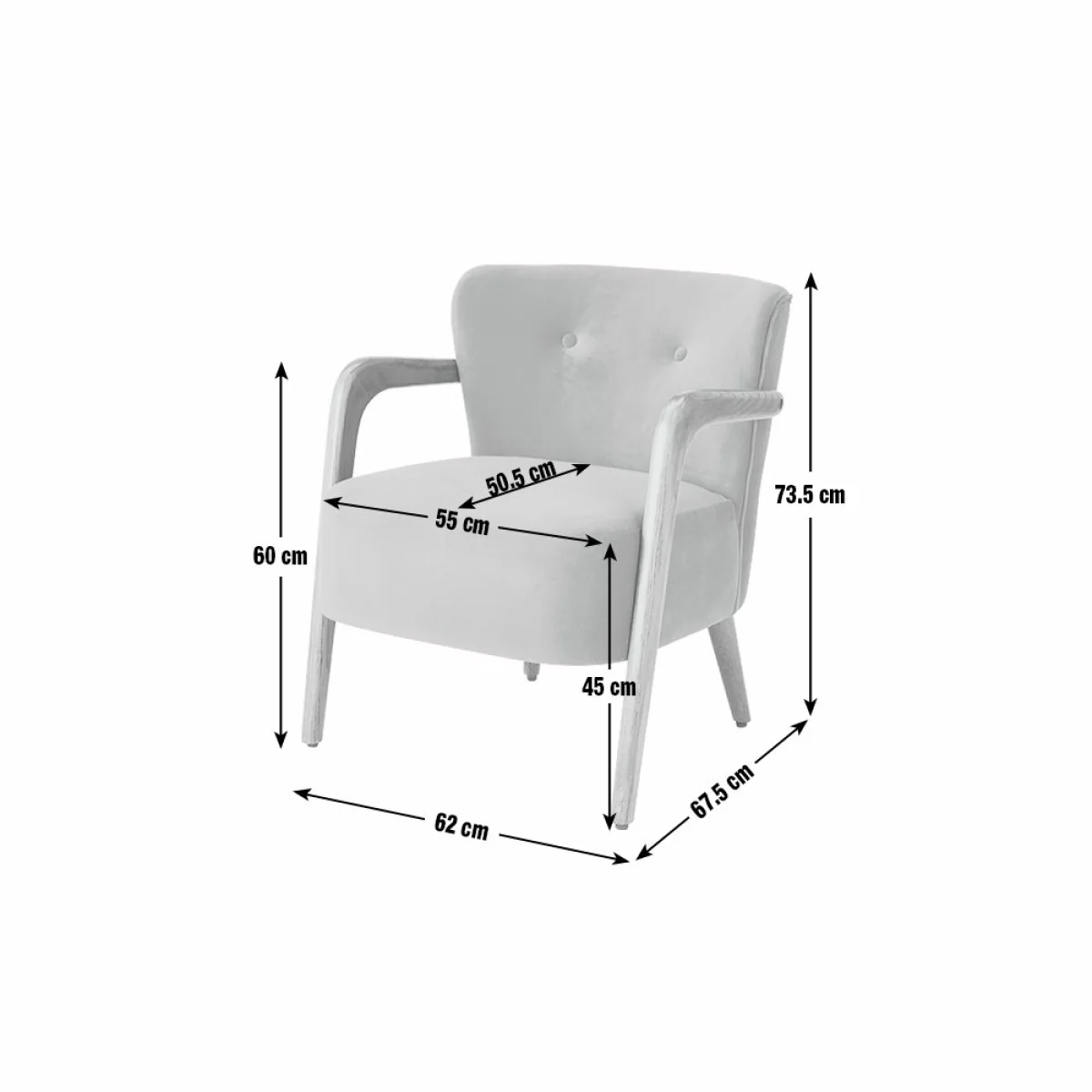 Habitat Yanni II Velvet Accent Chair - Olive – image 7