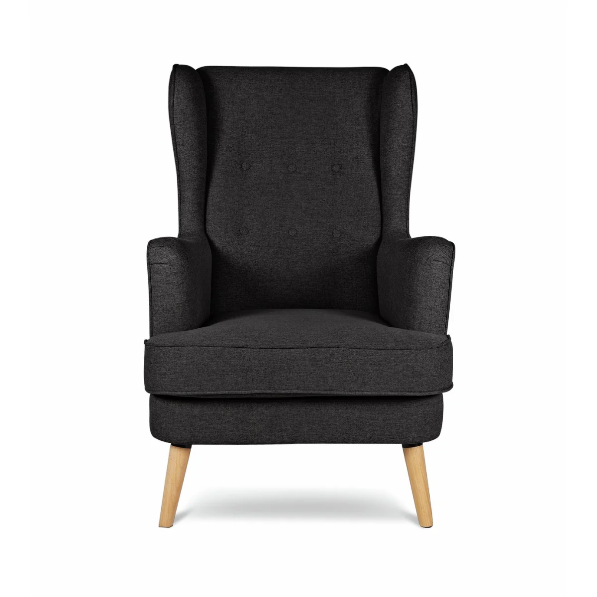 Habitat Callie Fabric Wingback Chair - Charcoal – image 3