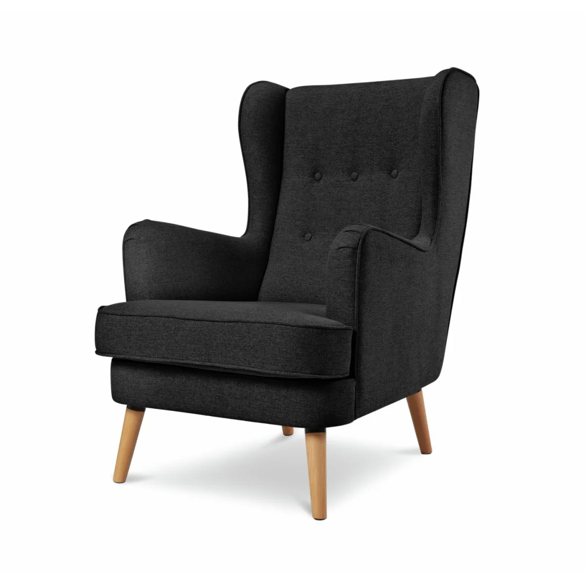 Habitat Callie Fabric Wingback Chair - Charcoal – image 4