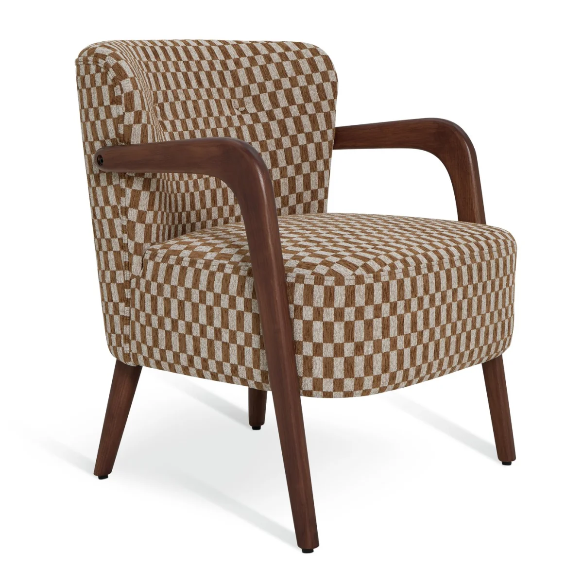 Habitat Yanni ll Jacquard Fabric Accent Chair - Khaki – image 4