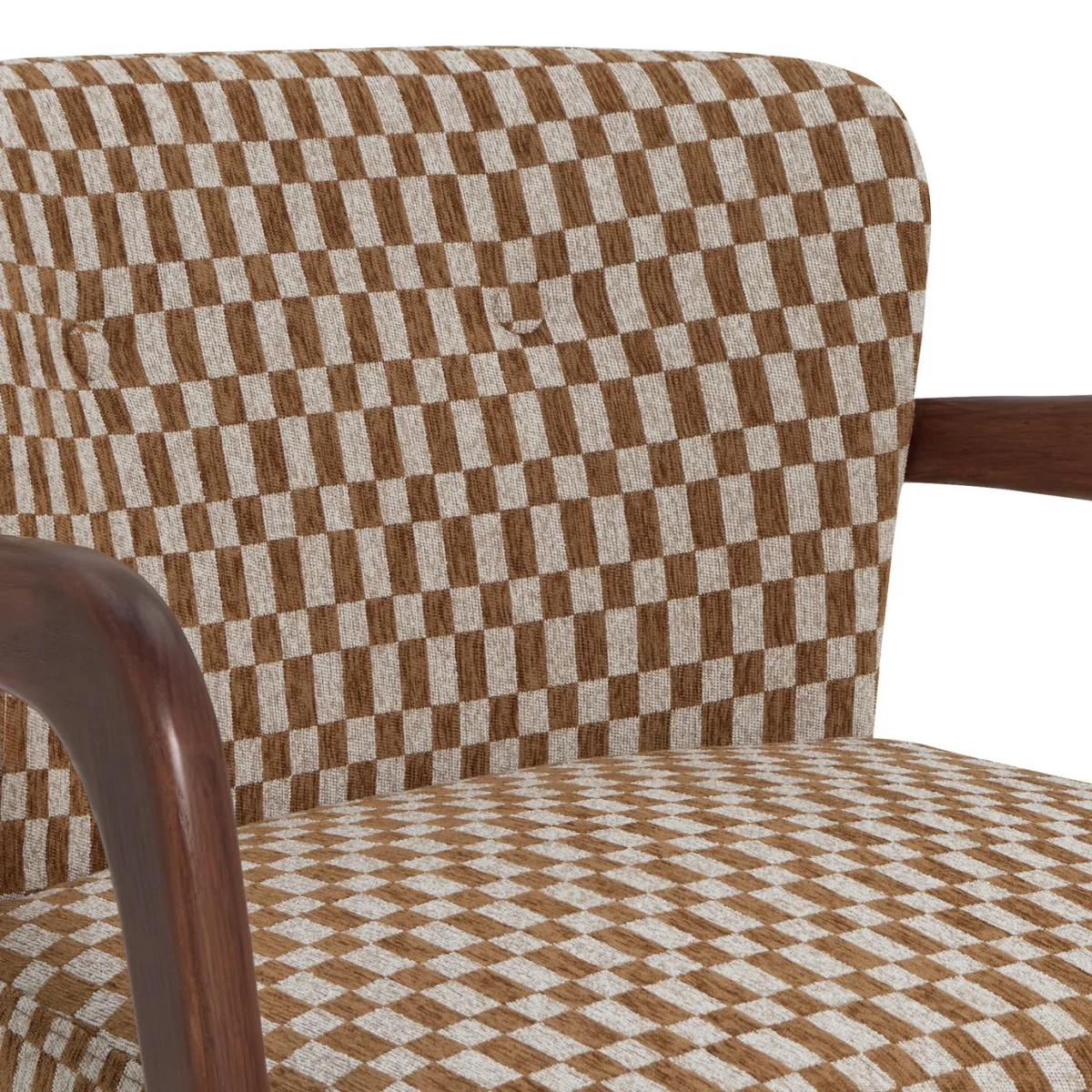 Habitat Yanni ll Jacquard Fabric Accent Chair - Khaki – image 8