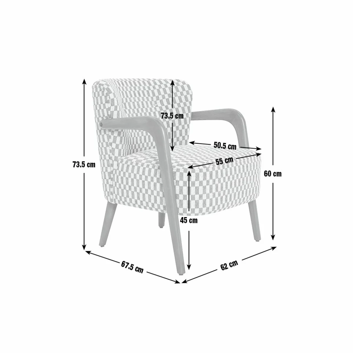 Habitat Yanni ll Jacquard Fabric Accent Chair - Khaki – image 9