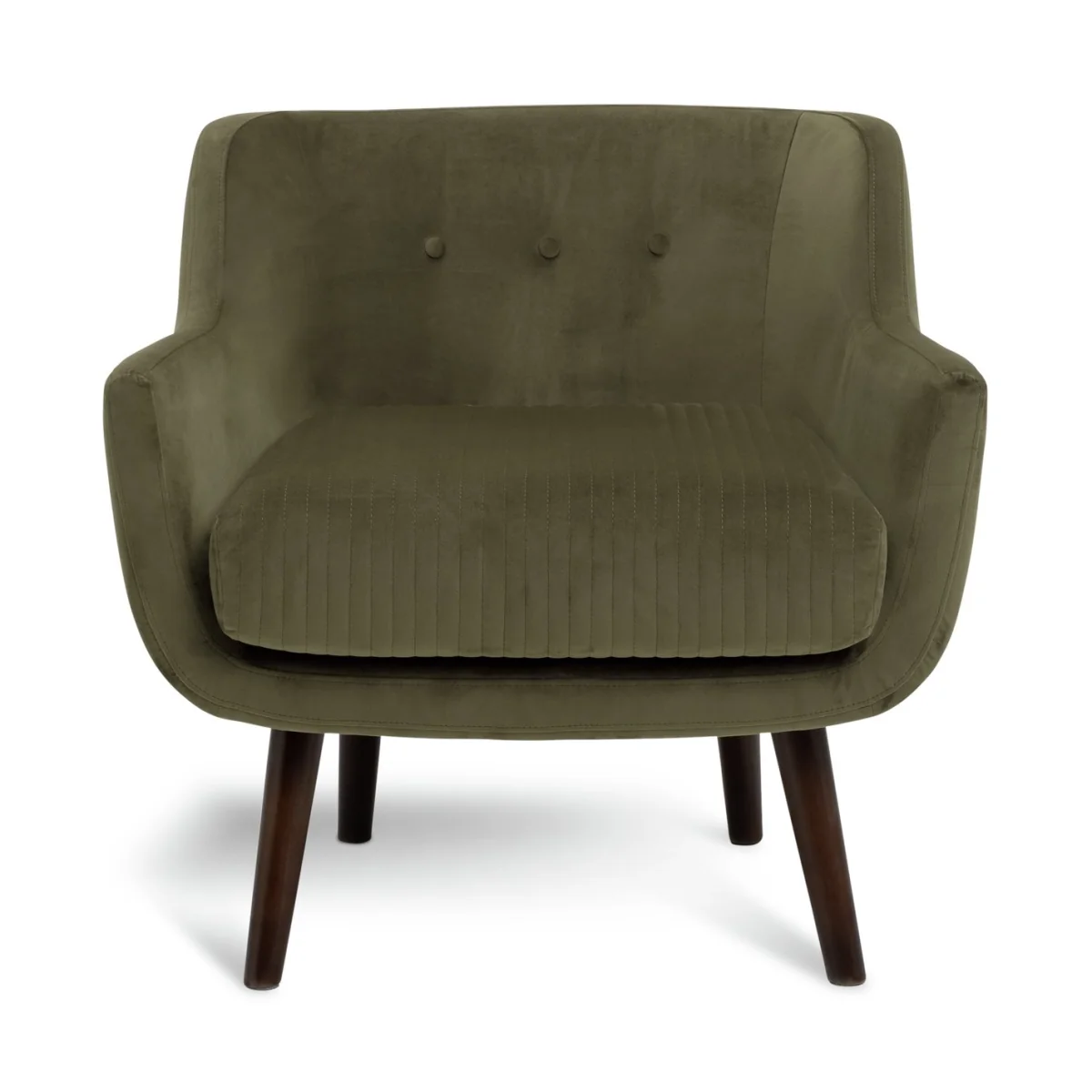 Habitat Nellie Fabric Chair - Moss Green – image 3