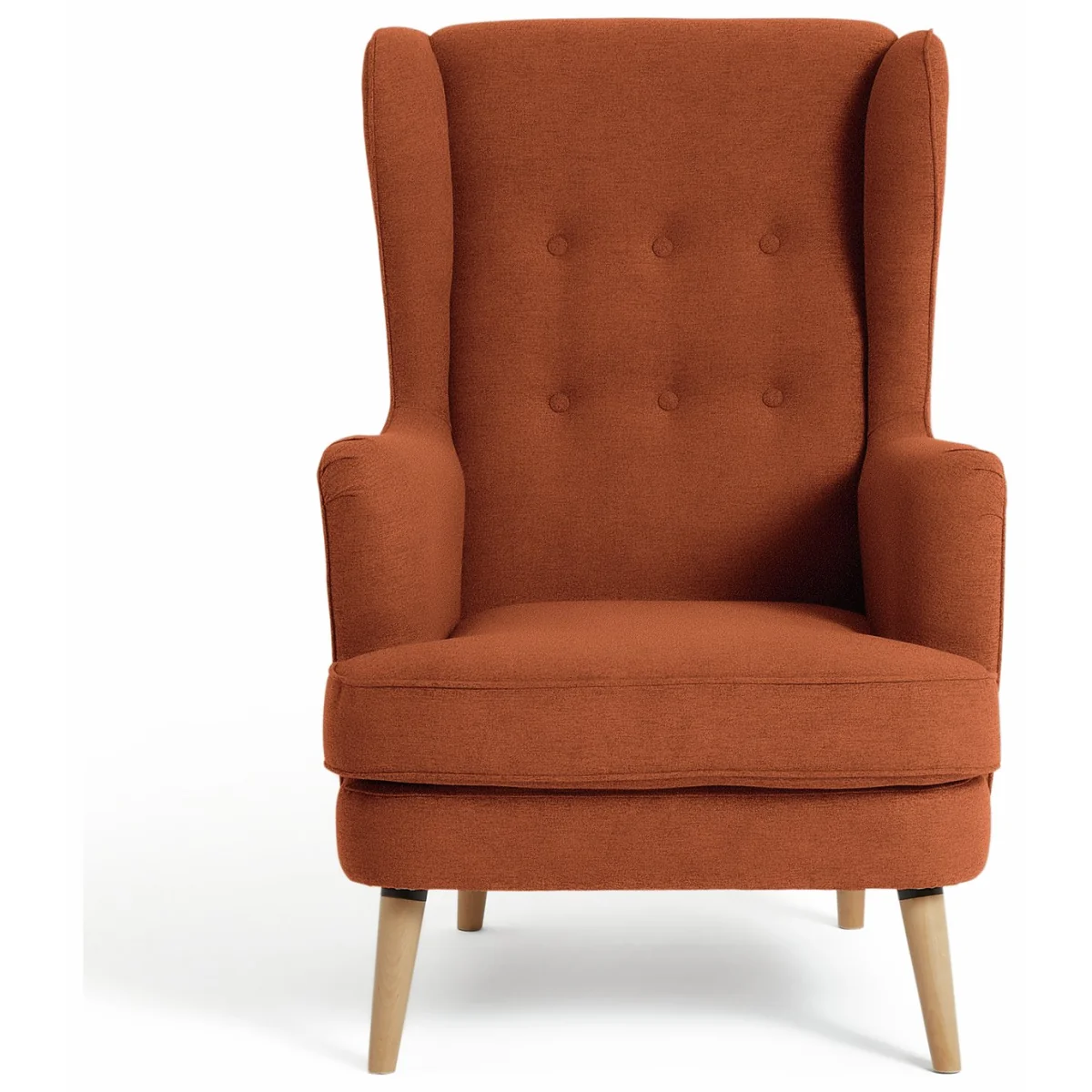 Habitat Callie Velvet Wingback Chair - Rust – image 3