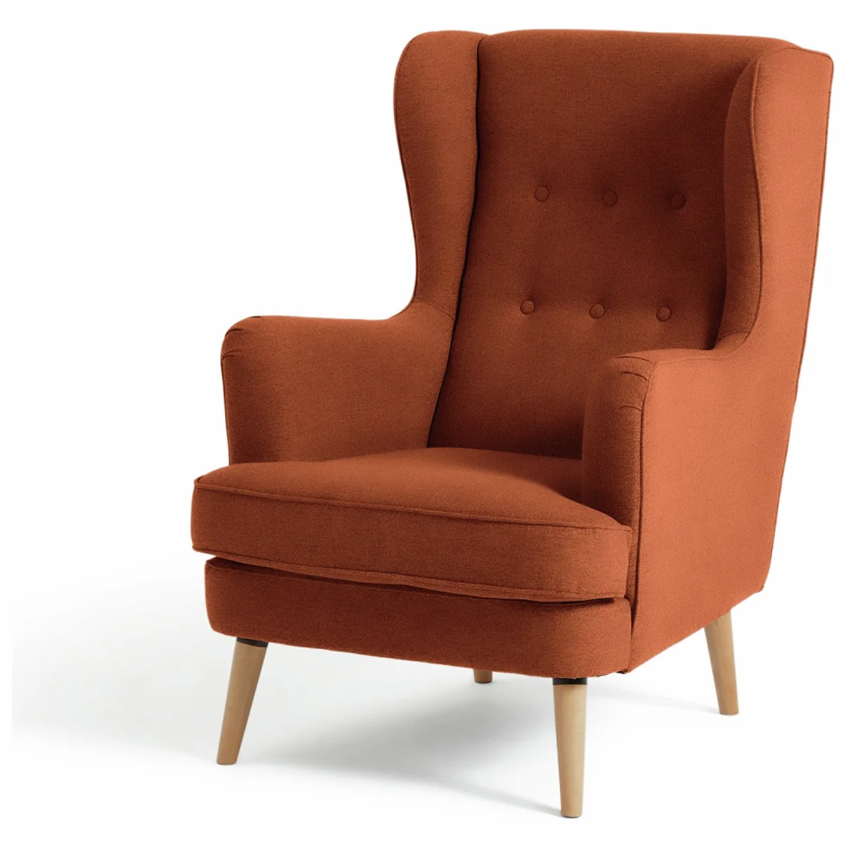 Habitat Callie Velvet Wingback Chair - Rust – image 4