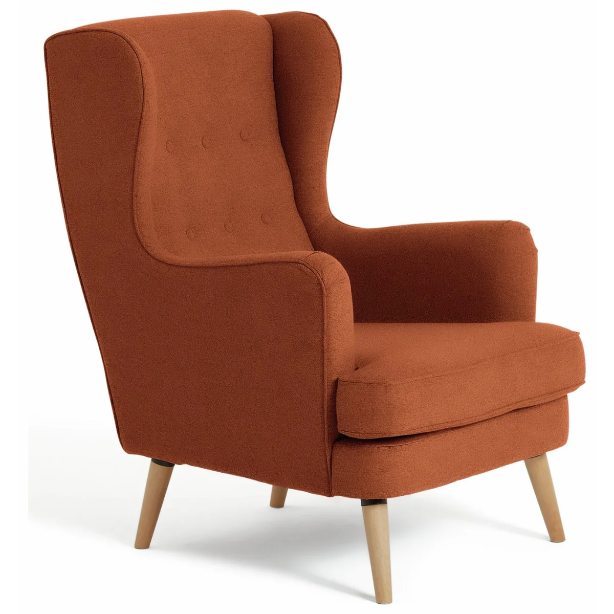 Habitat Callie Velvet Wingback Chair - Rust – image 6