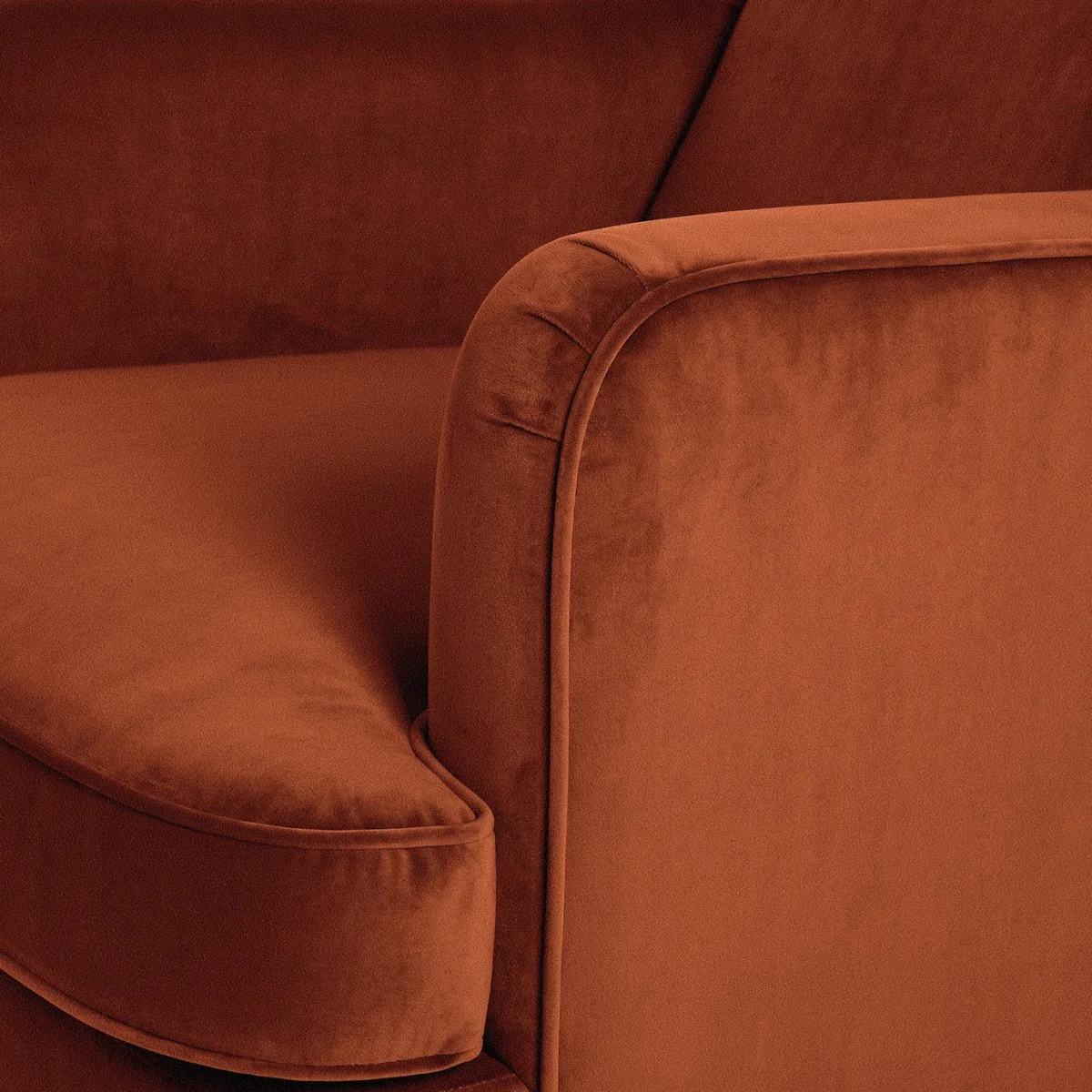 Habitat Callie Velvet Wingback Chair - Rust – image 7