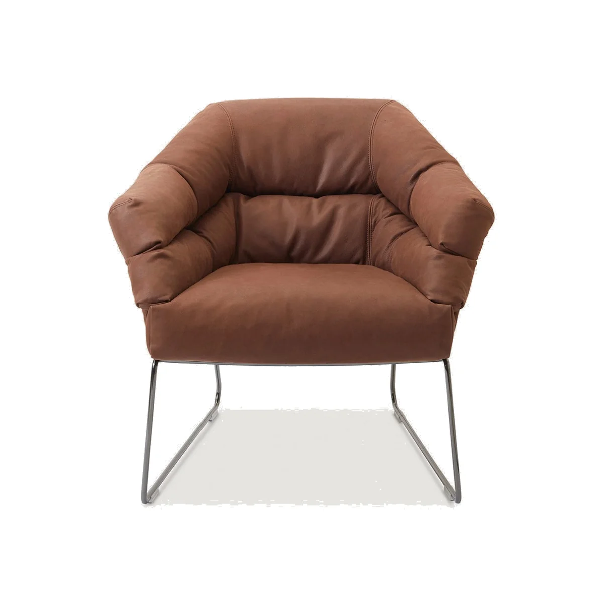 Saba Italia New York Line Armchair Leather Ocean Col.14 Black Nickel – image 1