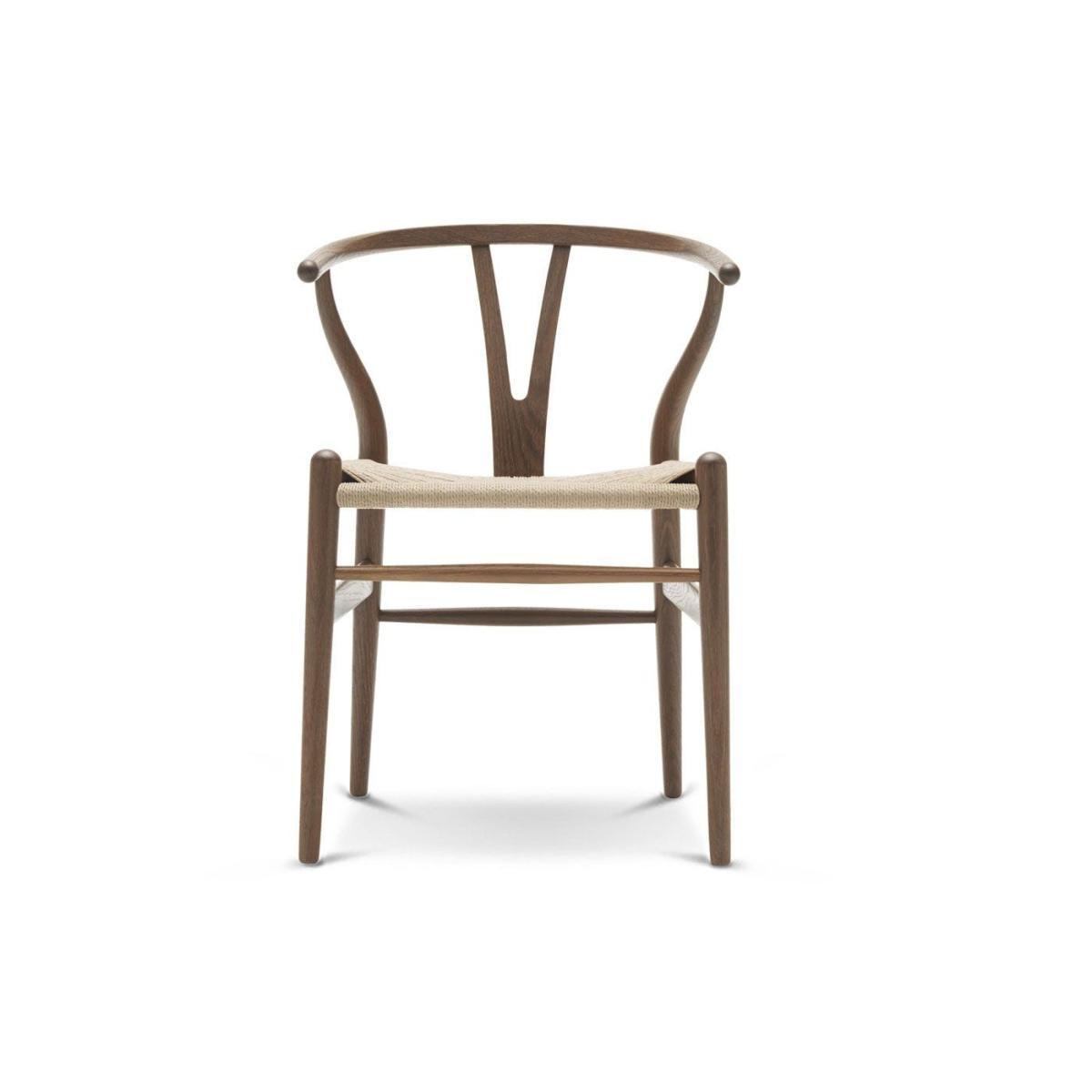 Carl Hansen & Son Wishbone Chair CH24 Smoked Oak Natural Paper Cord Seat - Heal's UK Furniture – image 4