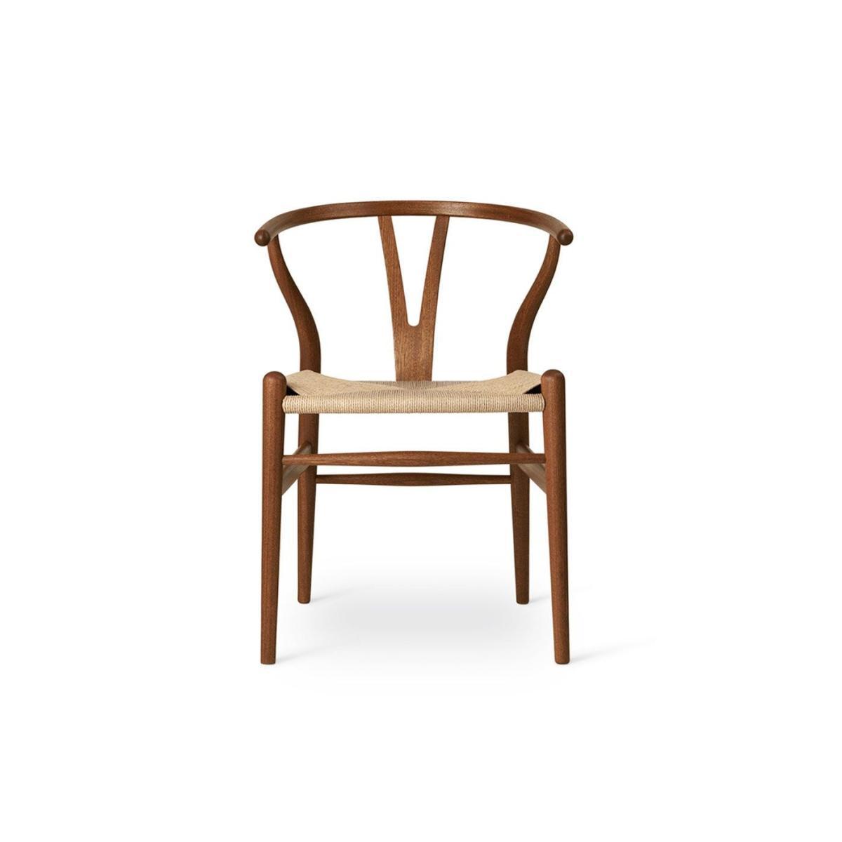 Carl Hansen & Son Wishbone Chair CH24 Smoked Oak Natural Paper Cord Seat - Heal's UK Furniture – image 7