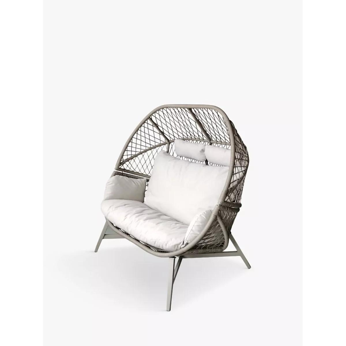 LG Outdoor Sarasota Garden Standing Double Egg Chair, Natural – image 2