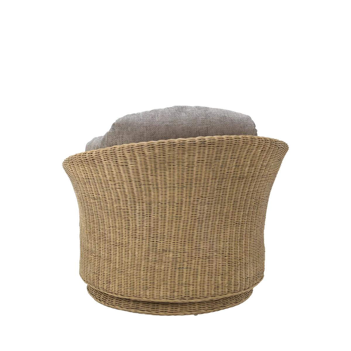 Desser Arlington Lyon Rattan Swivel Chair, Grey – image 3