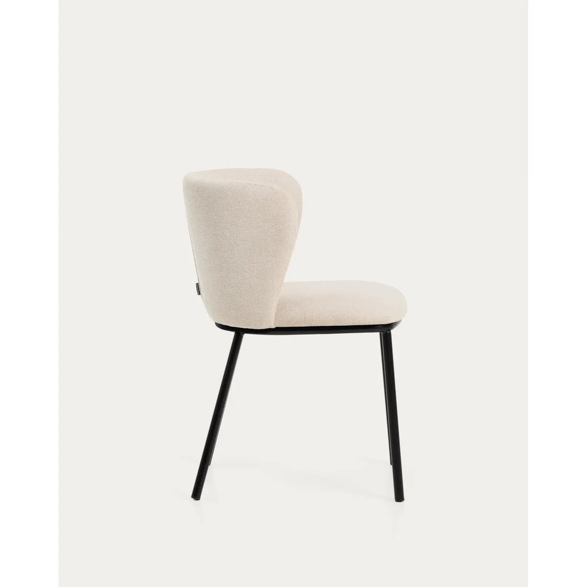Ciselia flame-retardant chair beige chenille and solid ash wood natural tone finish FSC Mix Credit – image 4