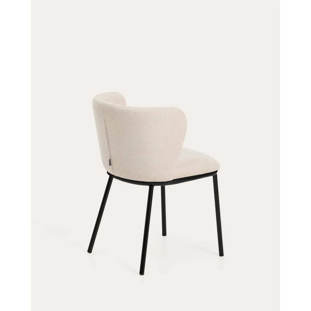 Ciselia flame-retardant chair beige chenille and solid ash wood natural tone finish FSC Mix Credit – image 7