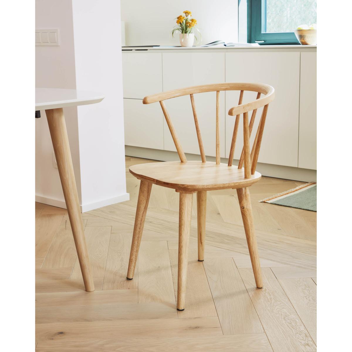 Trise MDF and solid rubber wood chair with white lacquer – image 2