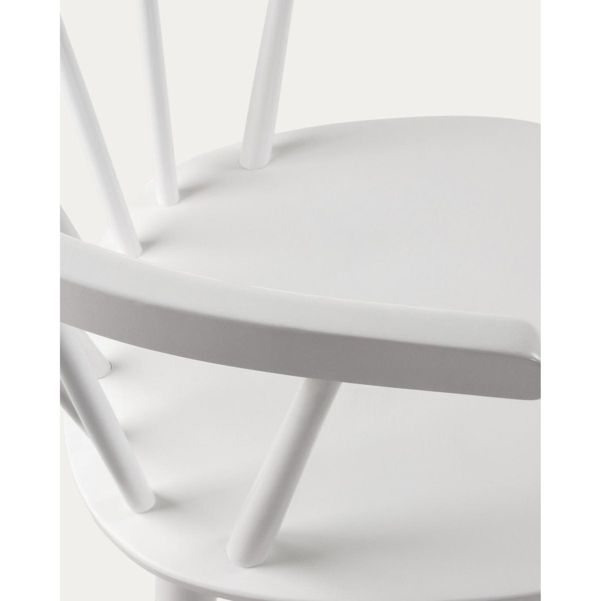 Trise MDF and solid rubber wood chair with white lacquer – image 3