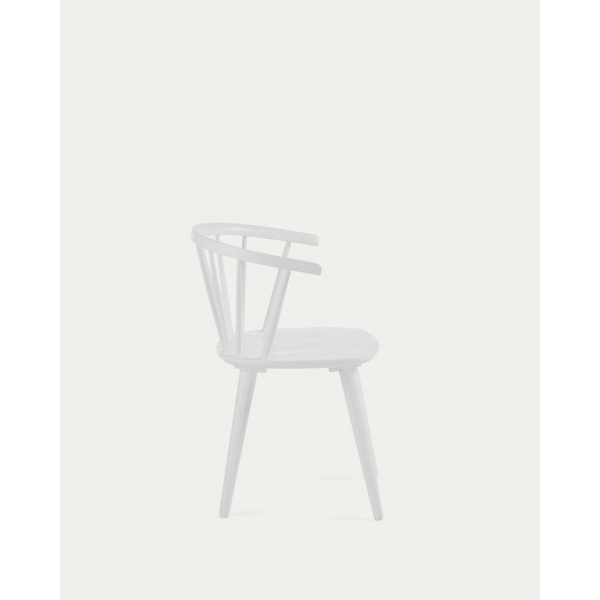 Trise MDF and solid rubber wood chair with white lacquer – image 4