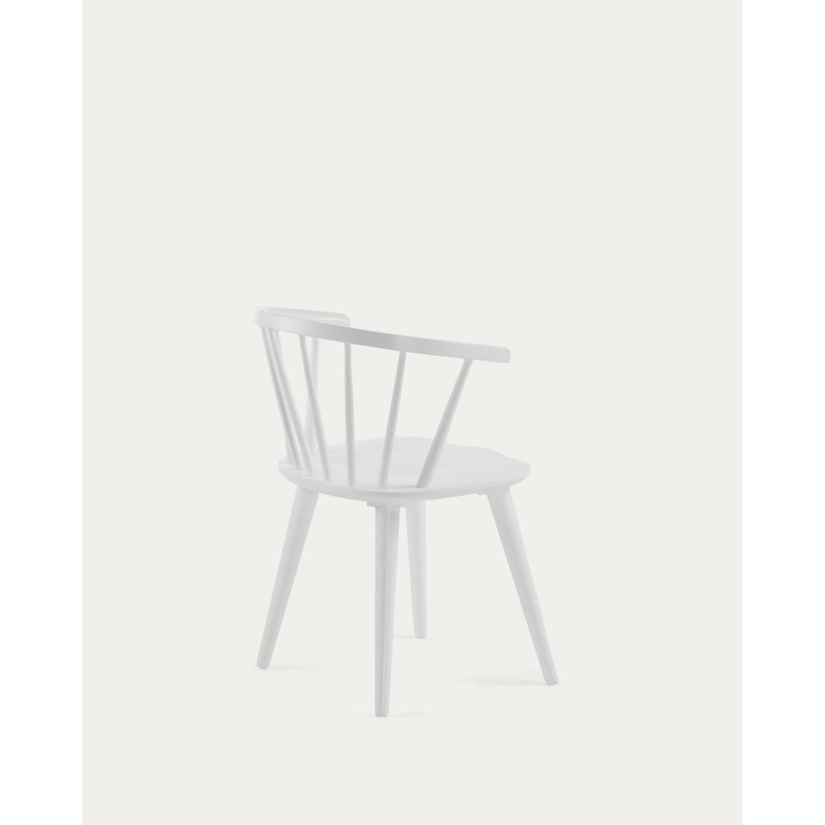 Trise MDF and solid rubber wood chair with white lacquer – image 5