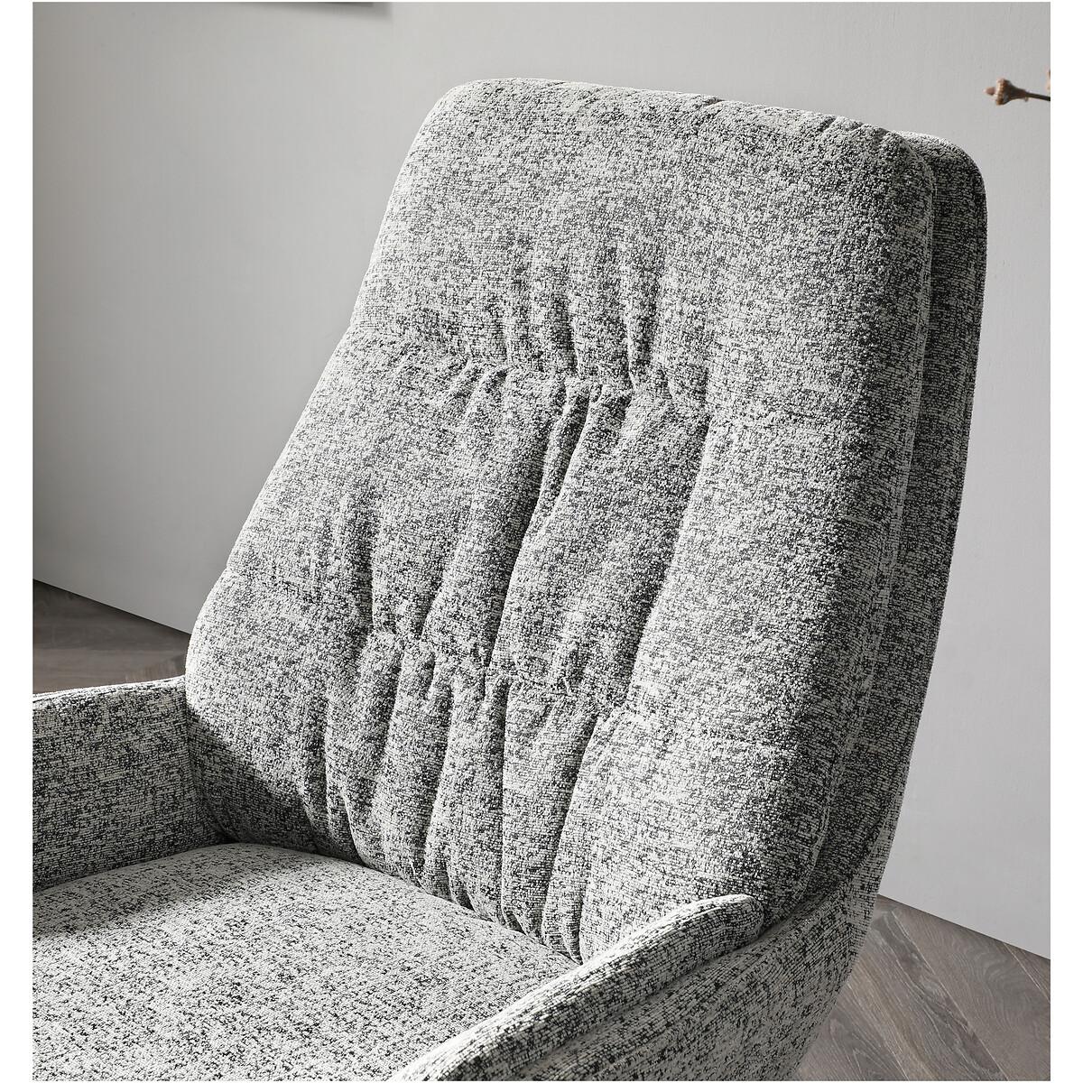 Roy Soft Boucle TV Chair with Footstool – image 3