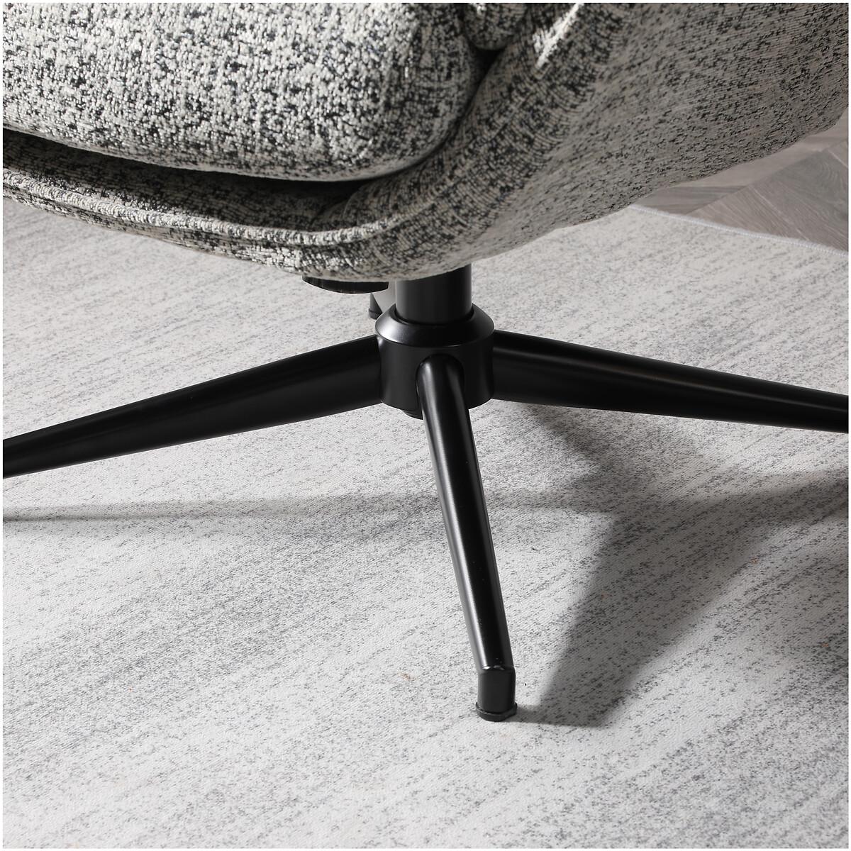 Roy Soft Boucle TV Chair with Footstool – image 5