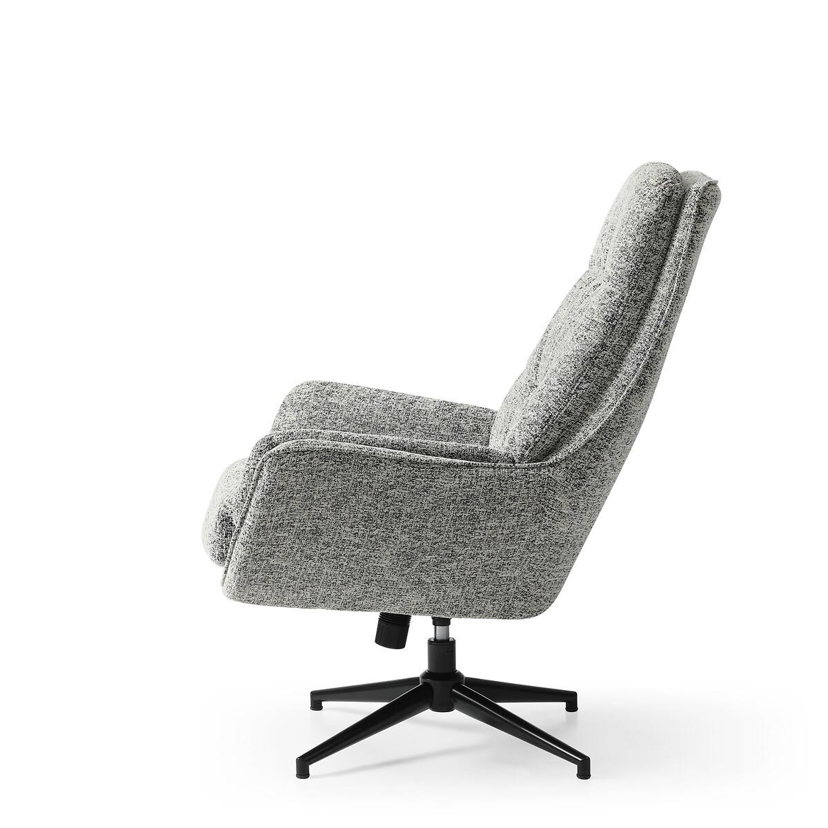 Roy Soft Boucle TV Chair with Footstool – image 10