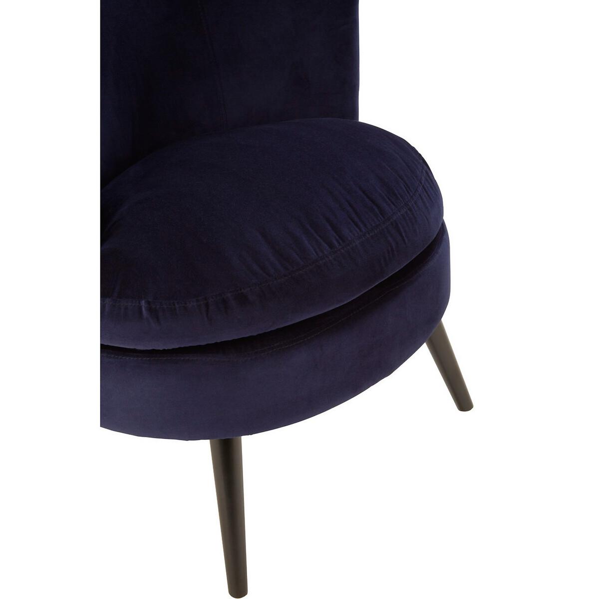 Cotton Velvet Plush Accent Chair with Birchwood Legs – image 4