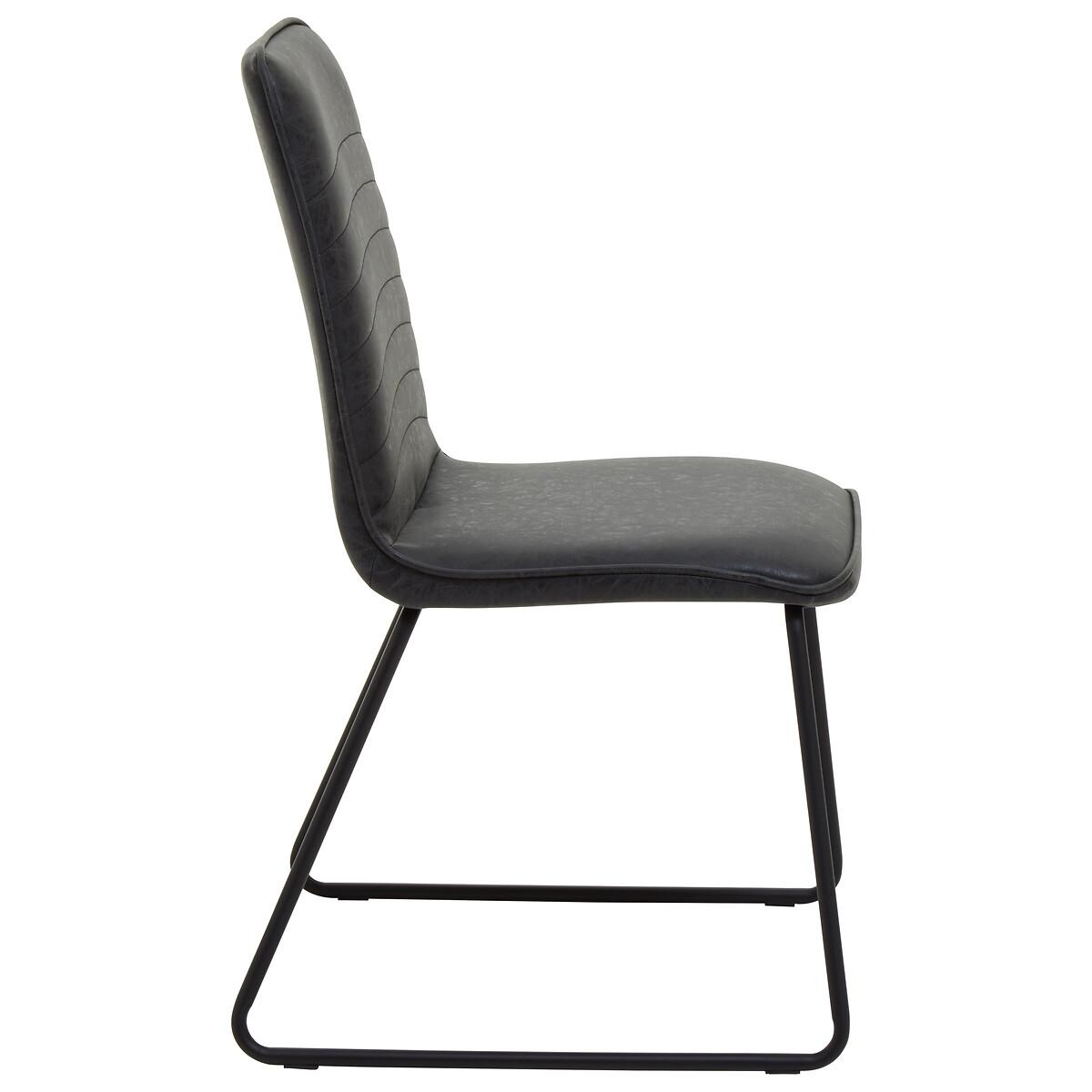 Industrial Faux Leather Dining Chair – image 2