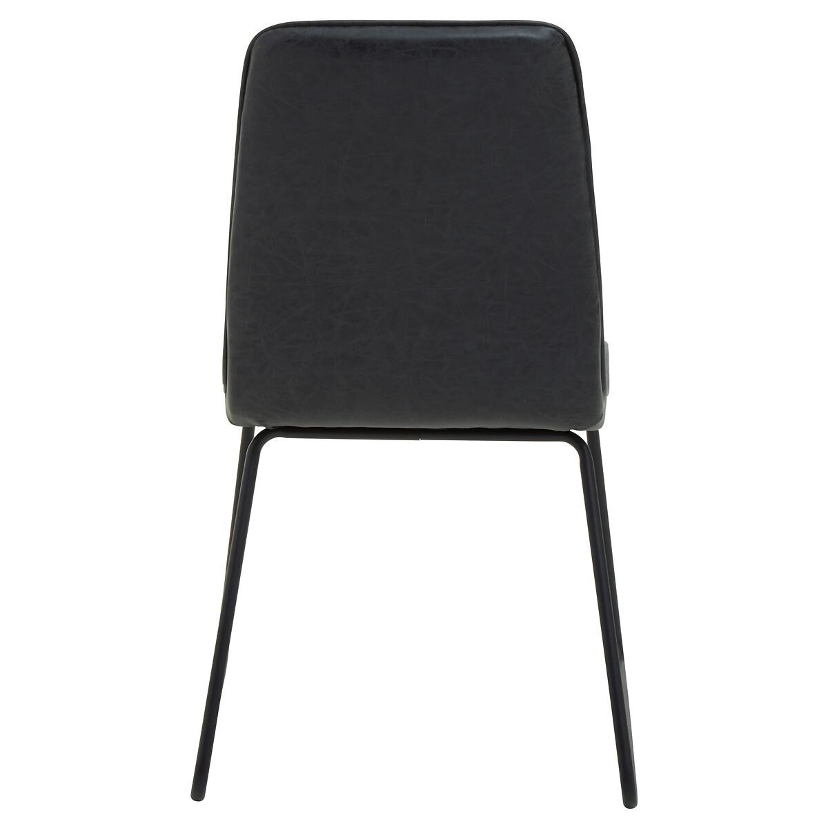 Industrial Faux Leather Dining Chair – image 3
