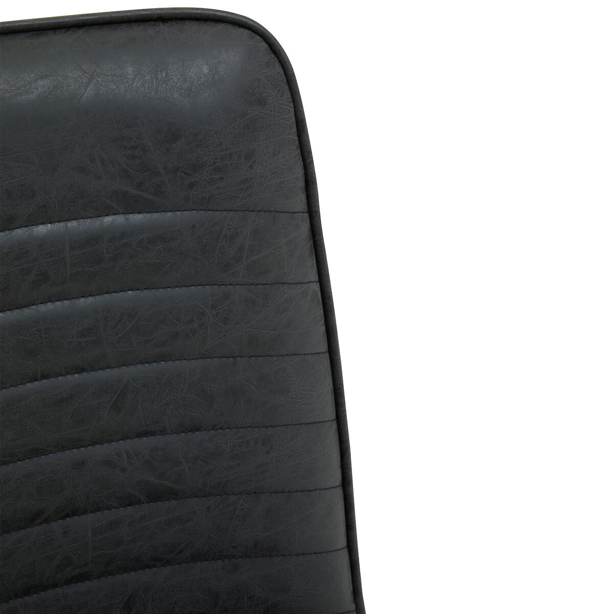 Industrial Faux Leather Dining Chair – image 4