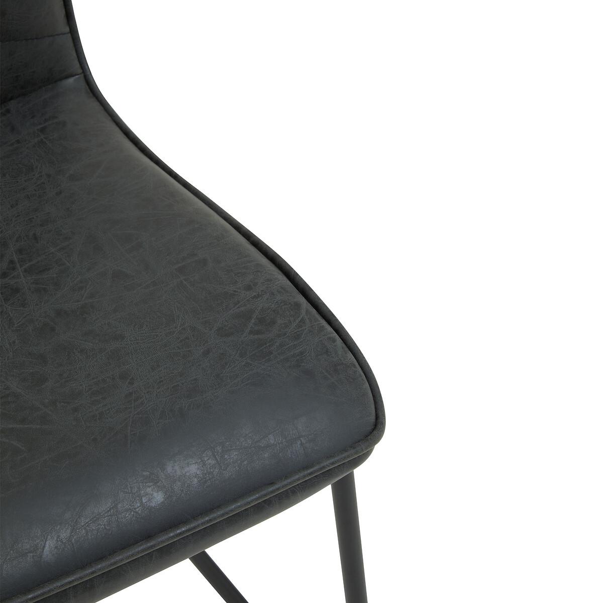 Industrial Faux Leather Dining Chair – image 5