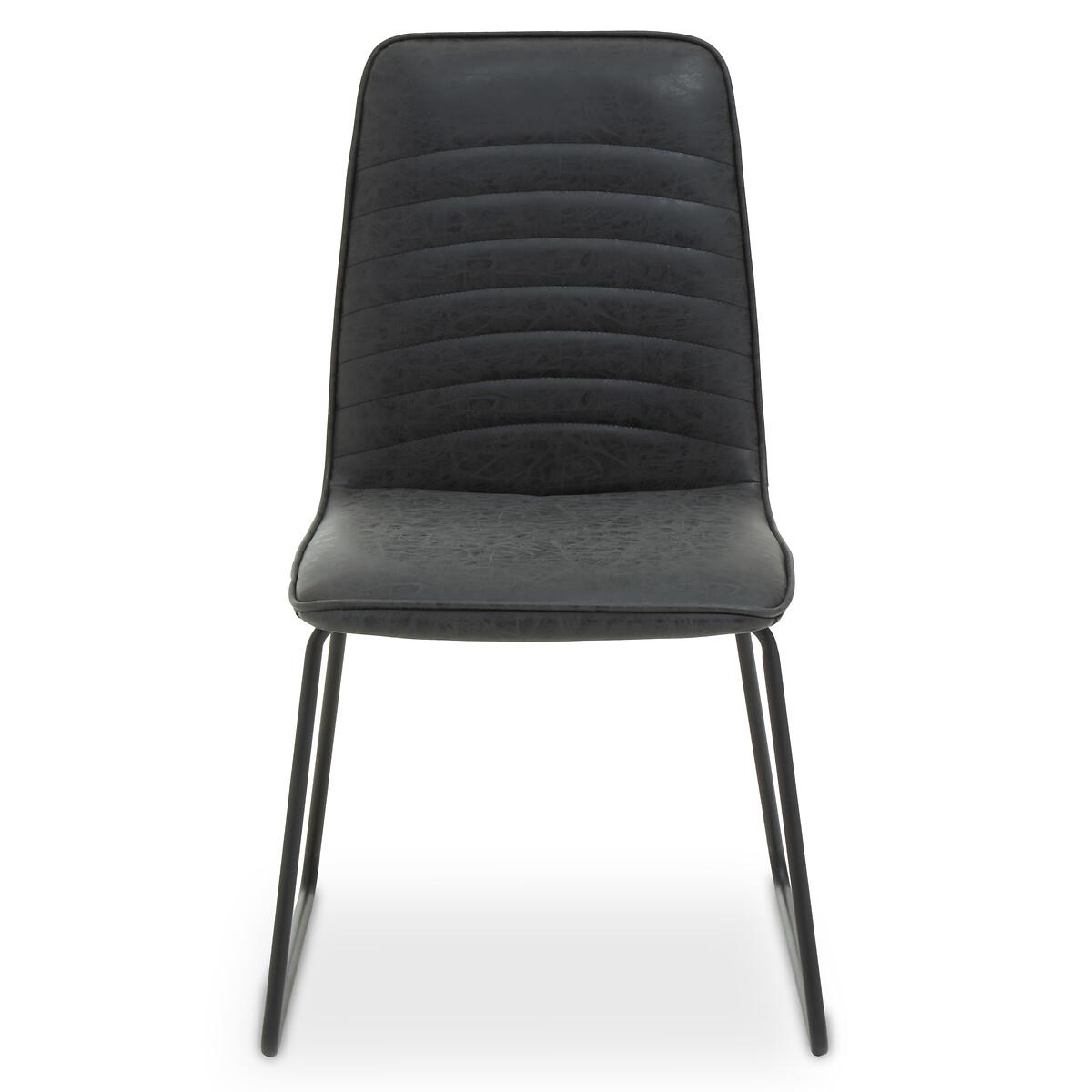 Industrial Faux Leather Dining Chair – image 6
