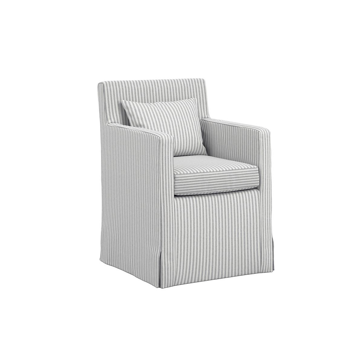 Emmie Country Stripe Dining Armchair in Cotton – image 2