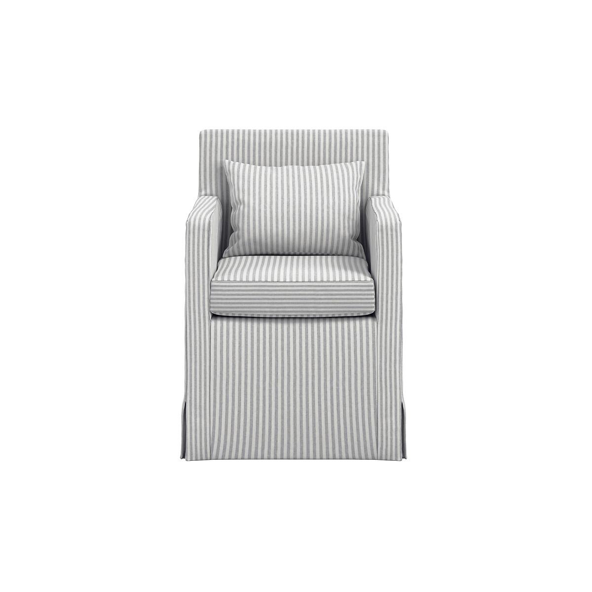 Emmie Country Stripe Dining Armchair in Cotton – image 3