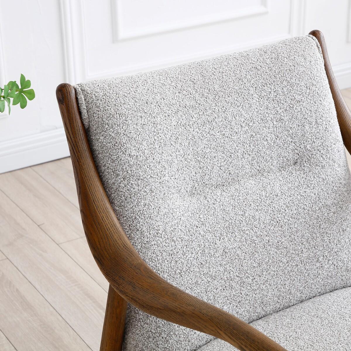 Tiberius Mid-Century Boucle & Oak Accent Chair – image 3