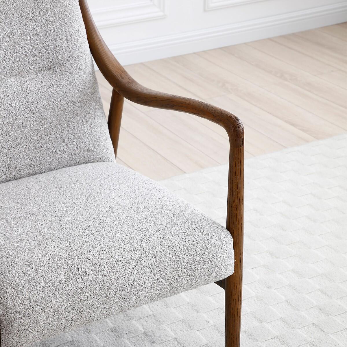 Tiberius Mid-Century Boucle & Oak Accent Chair – image 4