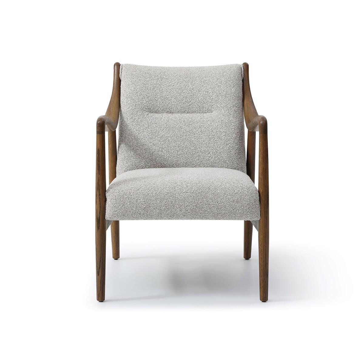 Tiberius Mid-Century Boucle & Oak Accent Chair – image 5