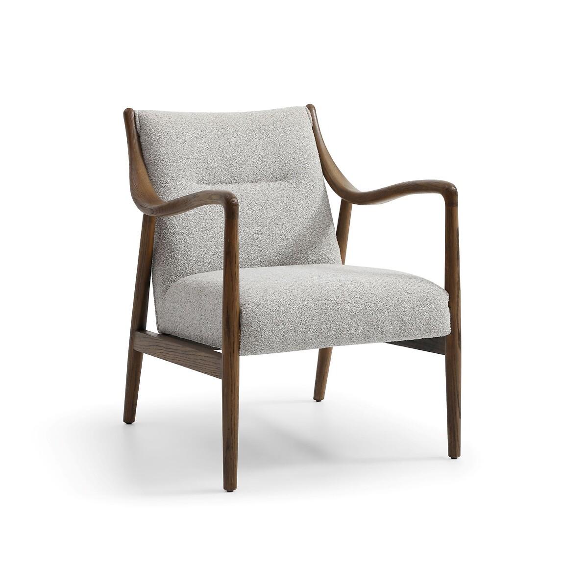 Tiberius Mid-Century Boucle & Oak Accent Chair – image 6