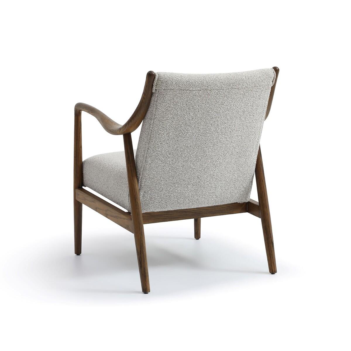 Tiberius Mid-Century Boucle & Oak Accent Chair – image 8