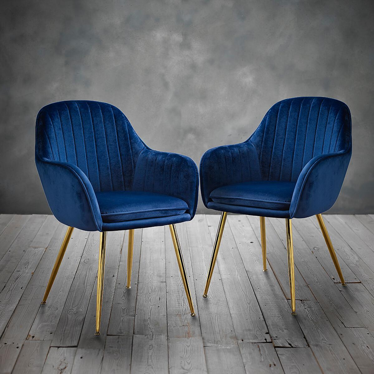 Set of 2 Velvet Dining Chairs – image 2
