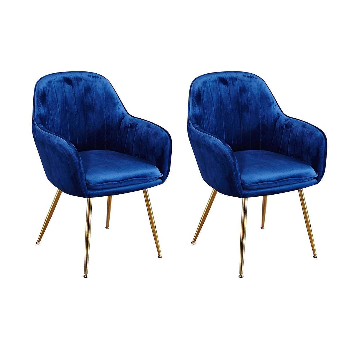 Set of 2 Velvet Dining Chairs – image 3
