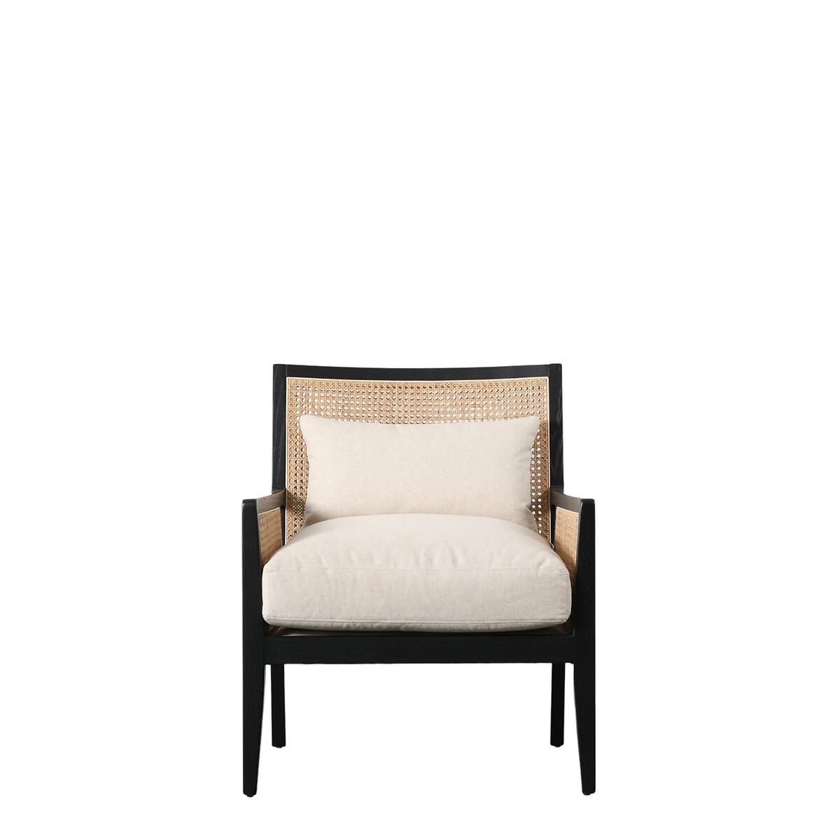 Satara Rattan Armchair with Linen Look Cushions – image 3
