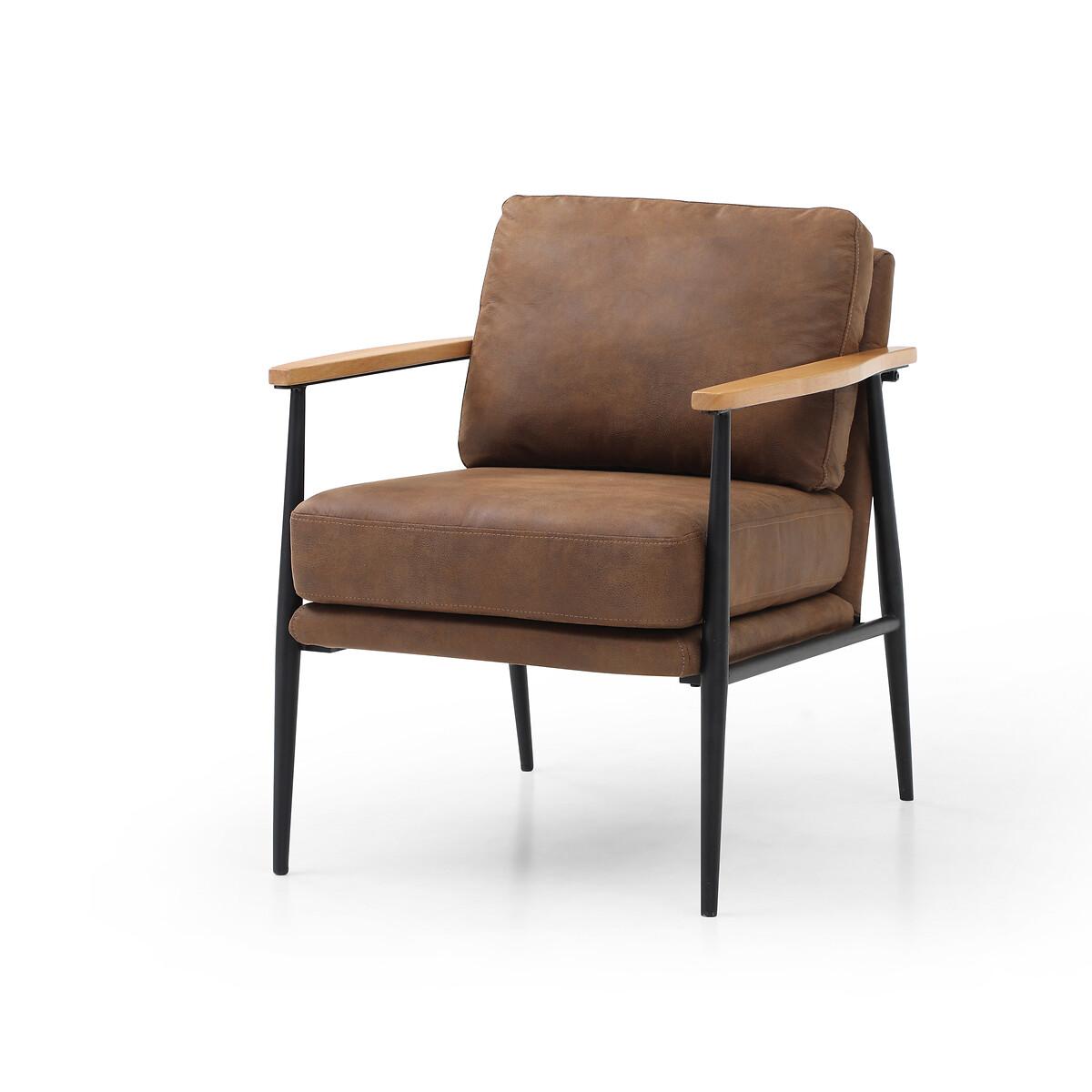 Tony Distressed Faux Leather Armchair – image 2