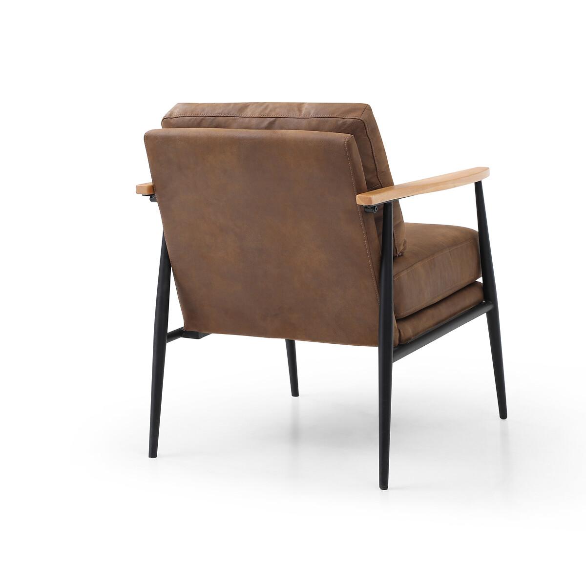 Tony Distressed Faux Leather Armchair – image 3