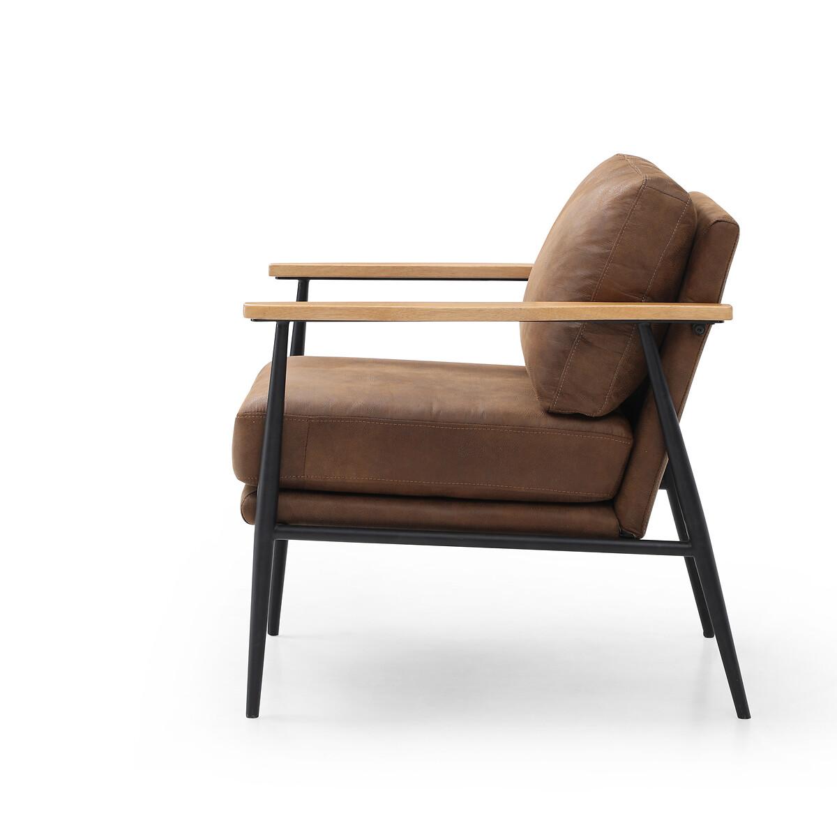 Tony Distressed Faux Leather Armchair – image 4