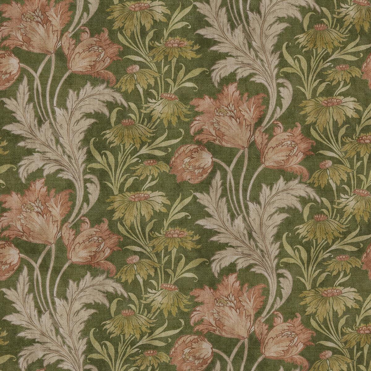 Emeline Floral Chenille Armchair with Oak Feet – image 4