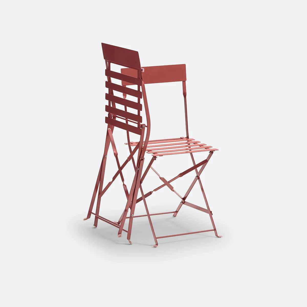 Set of 2 Ozevan Folding Metal Chairs – image 3