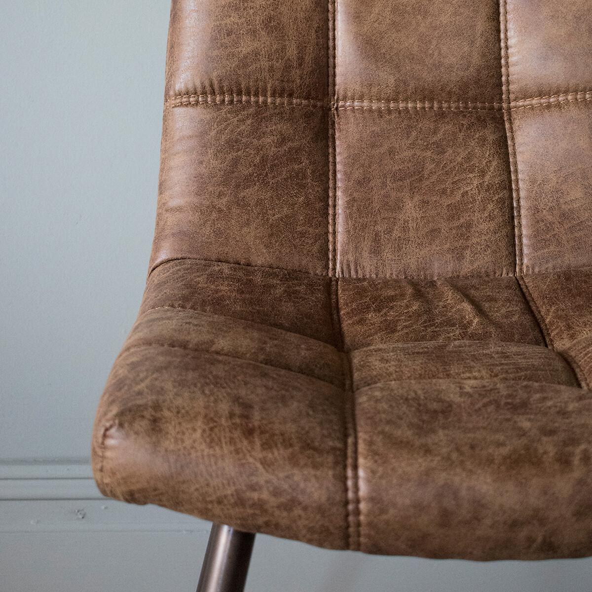 Edwin Quilted Faux Leather Dining Chairs (Set of 2) – image 2