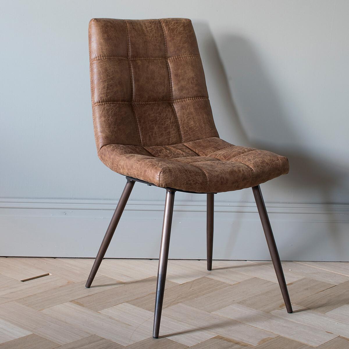 Edwin Quilted Faux Leather Dining Chairs (Set of 2) – image 1
