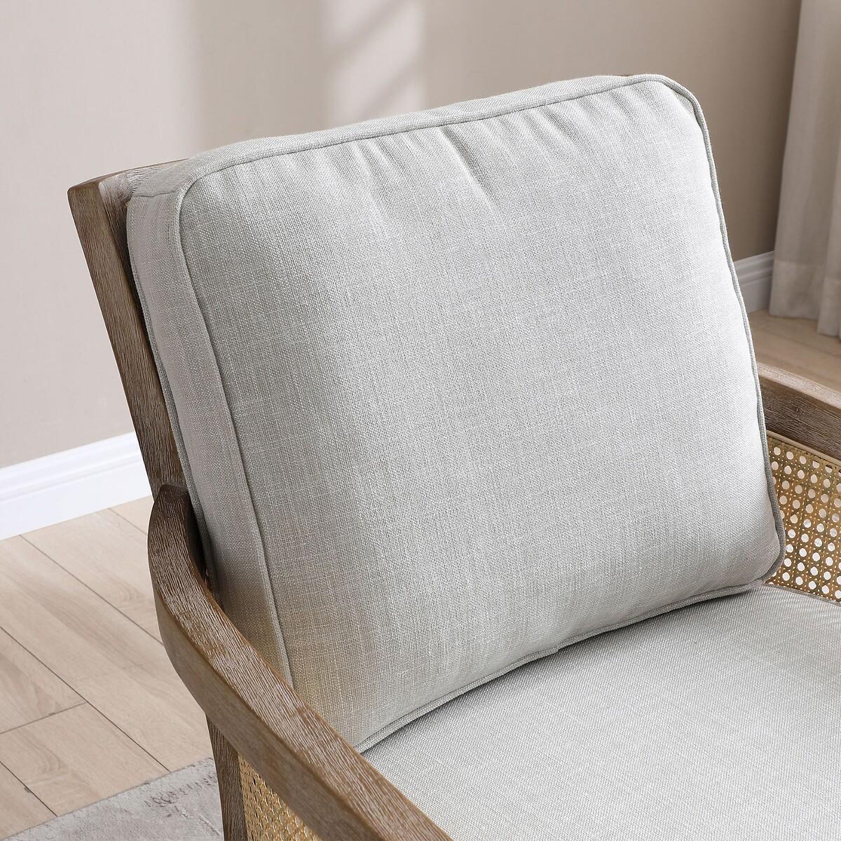 Cecily Vintage Linen Rattan Chair – image 2