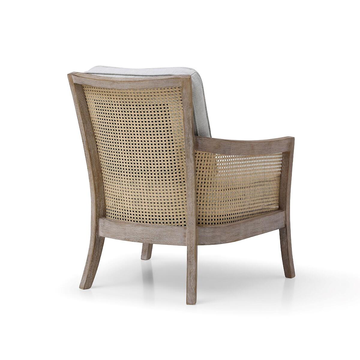 Cecily Vintage Linen Rattan Chair – image 11